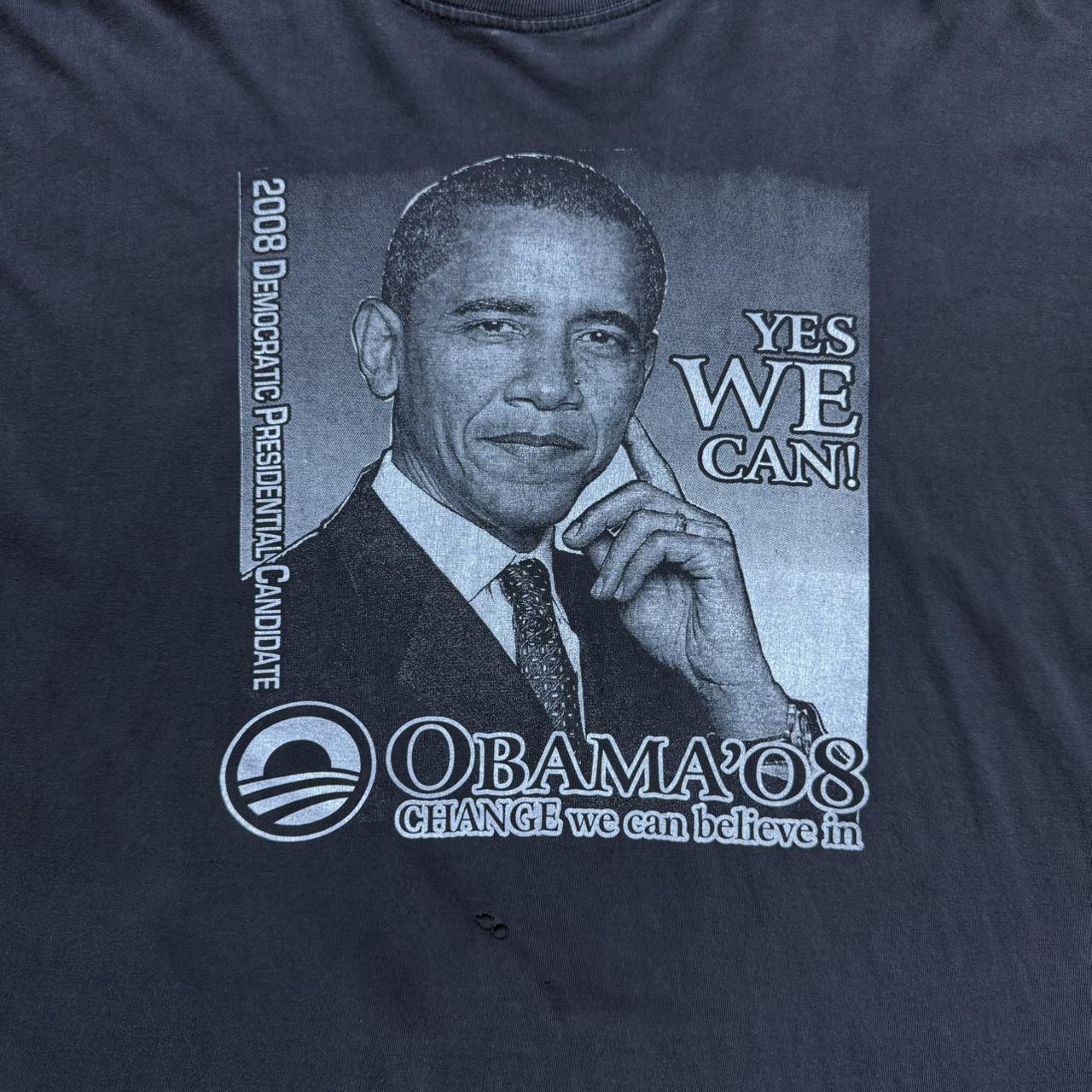 Barack Obama 2008 “Yes We Can” Portrait Y2K Graphic T-shirt